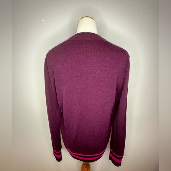 Armani Exchange Purple Cashmere V-Neck Sweater US M - Picture 4 of 5